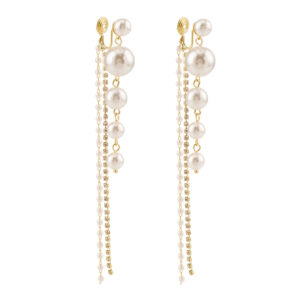 Pearl tassel earrings